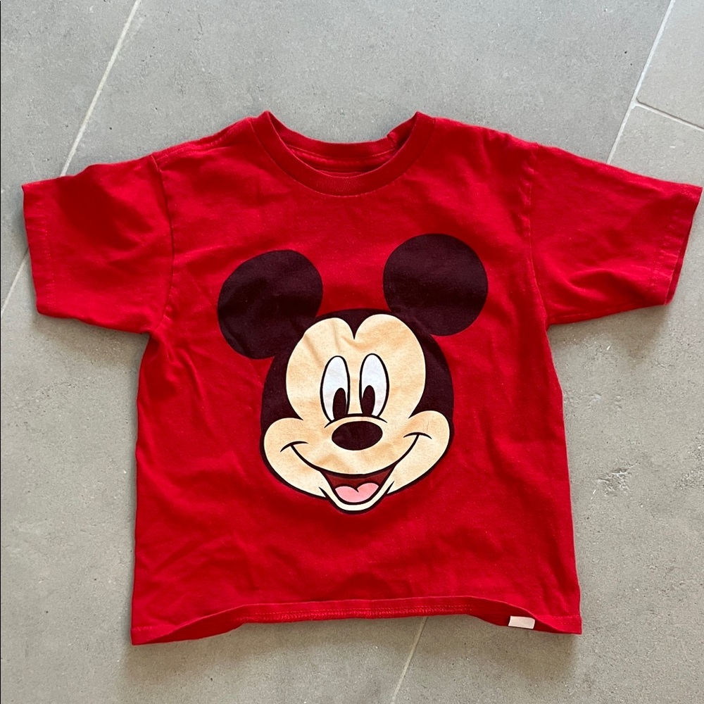 Disney Red Kids T-Shirt with Mickey Mouse